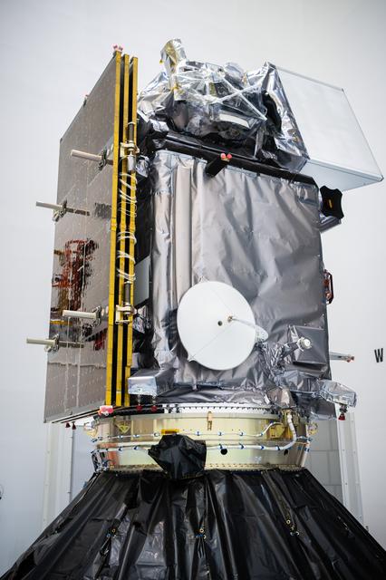 NASA image: PACE Spacecraft Processing - Mated to PAF, Blankets Removed