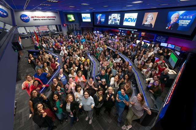 NASA image: Women of JPL Cheer