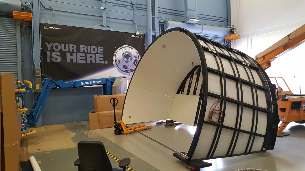 The Boeing Mission Simulator is moved to NASA's Johnson Space Center in Houston. The simulator is a full-scale mockup of Boeing's Starliner spacecraft. The simulator will be used to train crews to fly the spacecraft.