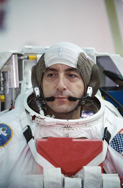 NASA image: ESA Astronaut Philippe Perrin preparing for an NBL dive.