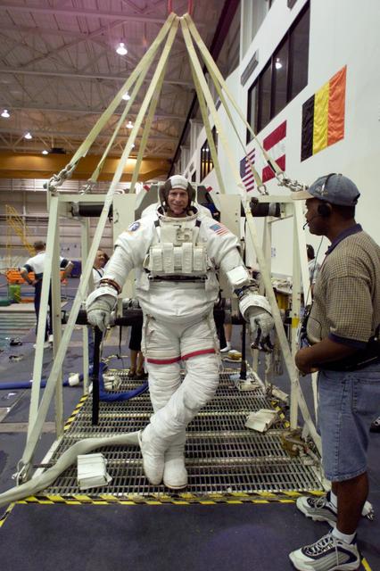 NASA image: STS-104 Crew at the NBL