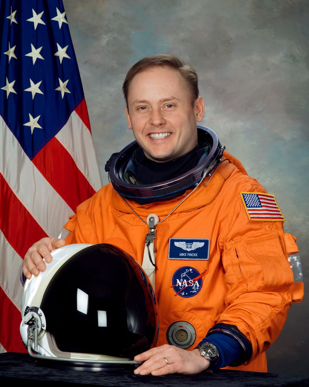 JSC2004-E-07440 (16 Feb. 2004) --- Astronaut Edward Michael (Mike) Fincke, commander