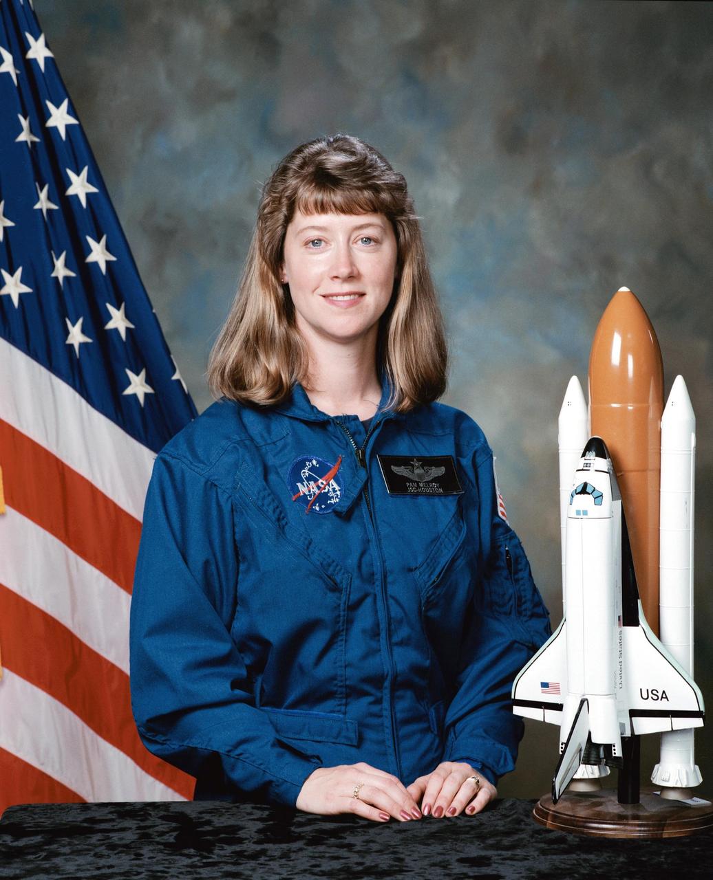 JOHNSON SPACE CENTER, HOUSTON, TEXAS -- (S95-057778) Official portrait of astronaut Pamela A. Melroy, pilot.