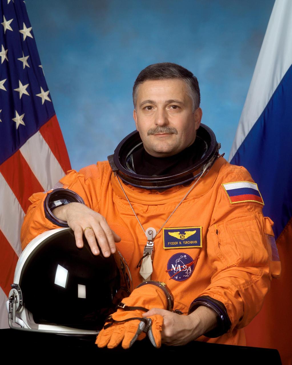 JOHNSON SPACE CENTER, HOUSTON, TEXAS -- (JSC-2002-E-09639) Official portrait of Cosmonaut Fyodor N. Yurchikhin, mission specialist, representing Rosaviakosmos.