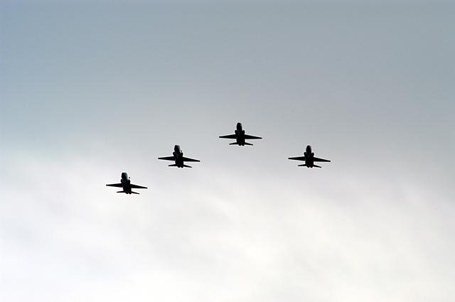 NASA image: STS-107 "Missing Man Formation"
