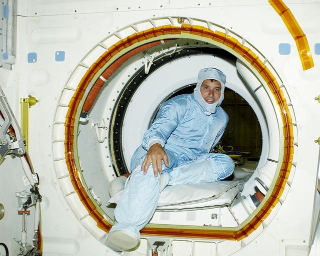 NASA image: NASCAR drivers pose in Endeavour