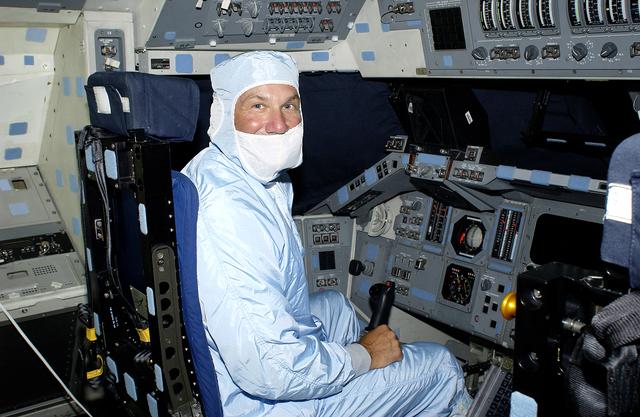 NASA image: NASCAR drivers pose in Endeavour