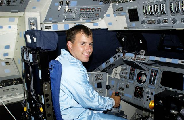 NASA image: NASCAR drivers pose in Endeavour