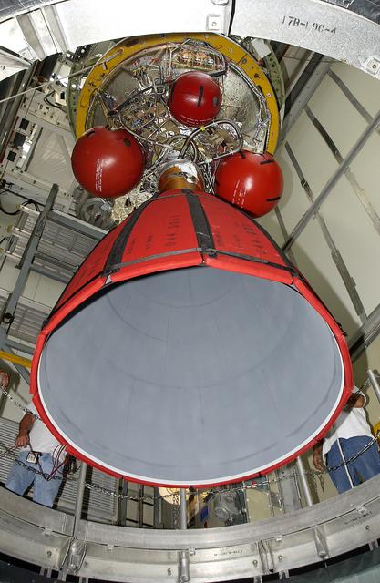 NASA image: Delta II - SIRTF Lift and Mate