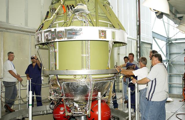 NASA image: Delta II - SIRTF Lift and Mate