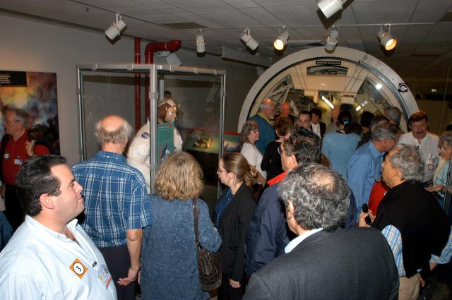 NASA image: KENNEDY SPACE CENTER, FLA. -  Members of the North American Treaty Organization (NATO) Parliamentary Assembly stop at the Space Station Processing Facility’s International Space Station observation room during their tour of KSC.  The members are meeting in Orlando this year for their 49th annual gathering.  They chose to visit KSC with their families during their one-day excursion break from meetings.