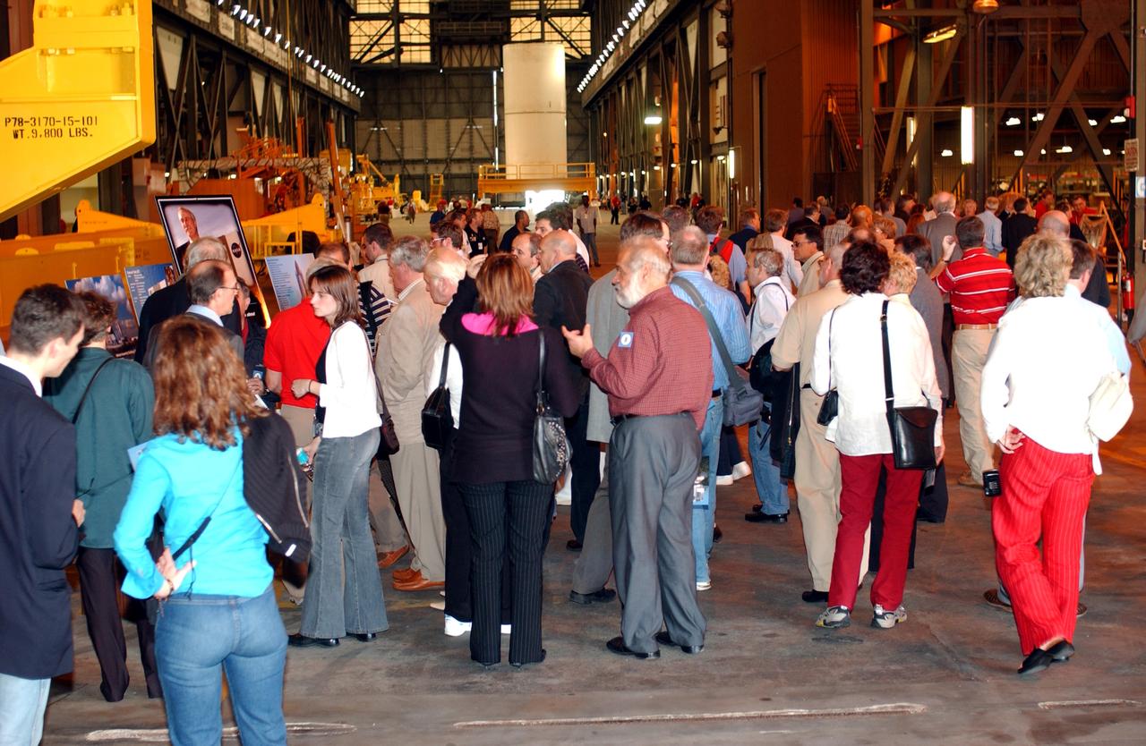 KENNEDY SPACE CENTER, FLA. - Members of the North American Treaty Organization (NATO) Parliamentary Assembly visit the Vehicle Assembly Building during their tour of KSC. The Parliamentarians are meeting in Orlando this year for their 49th annual gathering.  They chose to visit KSC with their families during their one-day excursion break from meetings.