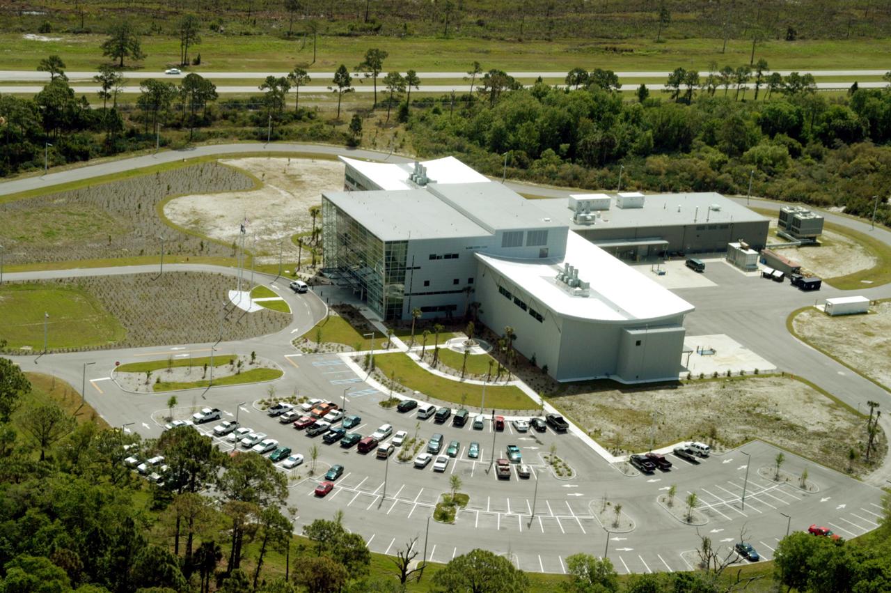 KENNEDY SPACE CENTER, FLA. -- An aerial photo of the recently completed Space Life Sciences Lab at KSC.  The new lab is a state-of-the-art facility built for ISS biotechnology research. It was developed as a partnership between NASA-KSC and the State of Florida.