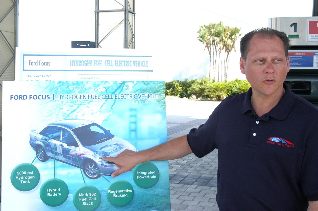 KENNEDY SPACE CENTER, FLA. - The STS-106 flight crew participate in a question and answer session for the media at the slide wire basket area of Launch Pad 39-B. Crew members pictured are, from left, Commander Terrence W. Wilcutt, Pilot Scott D. Altman, Mission Specialists Boris V. Morukov, Edward T. Lu, Yuri I. Malenchenko, Daniel C. Burbank and Richard A. Mastracchio. Malenchenko and Morukov are with the Russian Aviation and Space Agency. The flight crew were at Kennedy Space Center to take part in Terminal Countdown Demonstration Test (TCDT) activities. The TCDT provides the crew with emergency egress training and opportunities to inspect their mission payload in the orbiter’s payload bay. STS-106 is scheduled to launch Sept. 8, 2000, at 8:31 a.m. EDT from Launch Pad 39B. On the 11-day mission, the seven-member crew will perform support tasks on orbit, transfer supplies and prepare the living quarters in the newly arrived Zvezda Service Module. The first long-duration crew, dubbed “Expedition One,” is due to arrive at the Station in late fall.