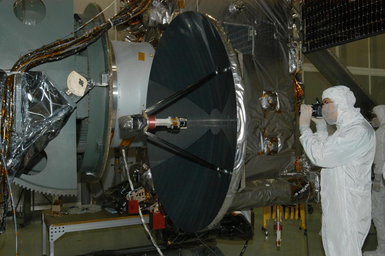 KENNEDY SPACE CENTER, FLA. - At Astrotech Space Operations in Titusville, Fla., the deployed solar panel on the STEREO observatory "A" undergoes testing. STEREO, which stands for Solar Terrestrial Relations Observatory, consists of two spacecraft whose mission is to take measurements of the sun and solar wind in 3-D, for the first time. This new view will improve our understanding of space weather and its impact on the Earth. Preparations are under way for a liftoff aboard a Delta rocket no earlier than July 30. Photo credit: NASA/George Shelton