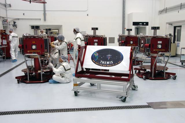 NASA image: Working on THEMIS payload