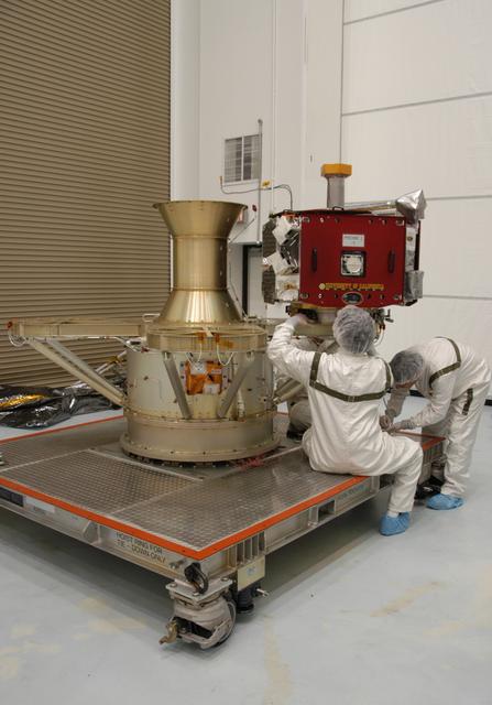 NASA image: Inspection work on THEMIS at Astrotech