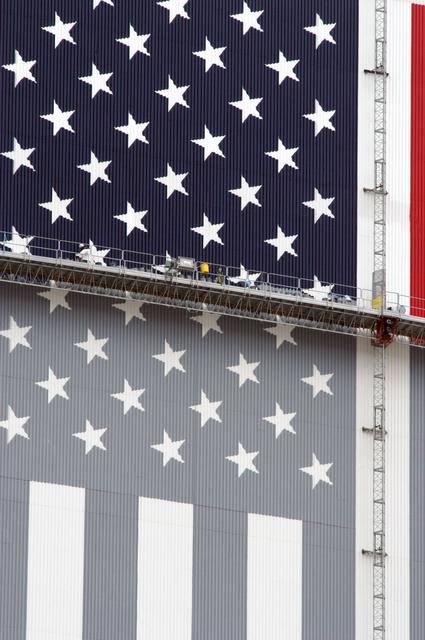 NASA image: VAB Flag Painting
