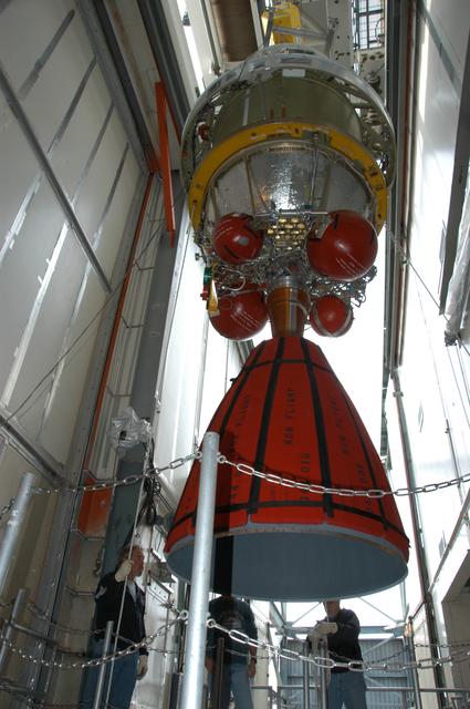NASA image: Delta II Second stage lift and mate