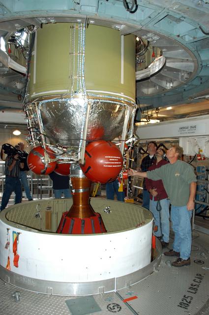 NASA image: Delta II Second stage lift and mate