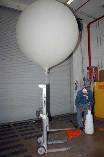 NASA image: Launching a Weather Balloon to check conditions for the THEMIS L