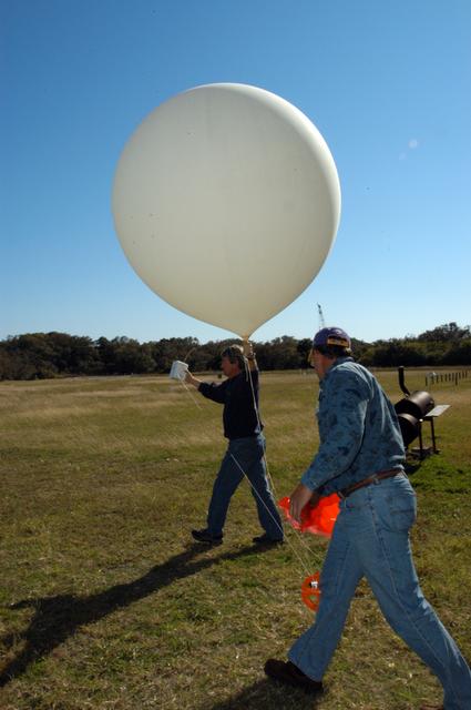 NASA image: Launching a Weather Balloon to check conditions for the THEMIS L