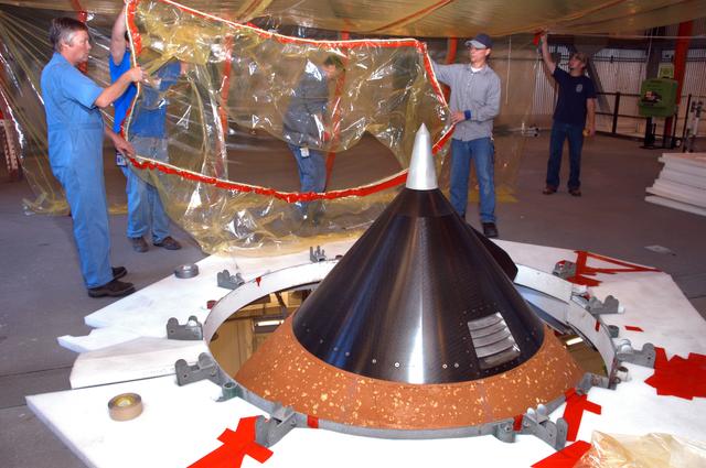 NASA image: Repairing the damage to Atlantis' External Tank