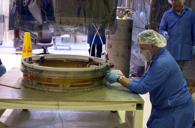 NASA image: AIM being prepared for integrated testing and flight simulation