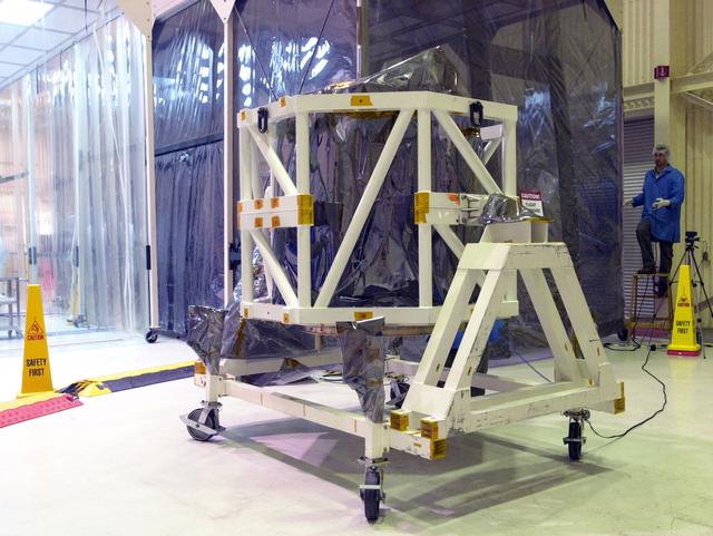 NASA image: AIM being prepared for integrated testing and flight simulation