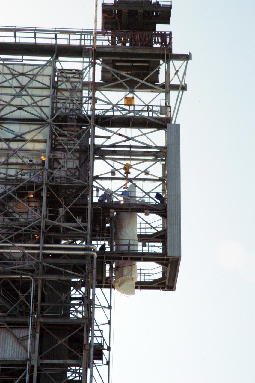 Fairing lift at CX-17, Cape Canaveral Air Force Station, FL.