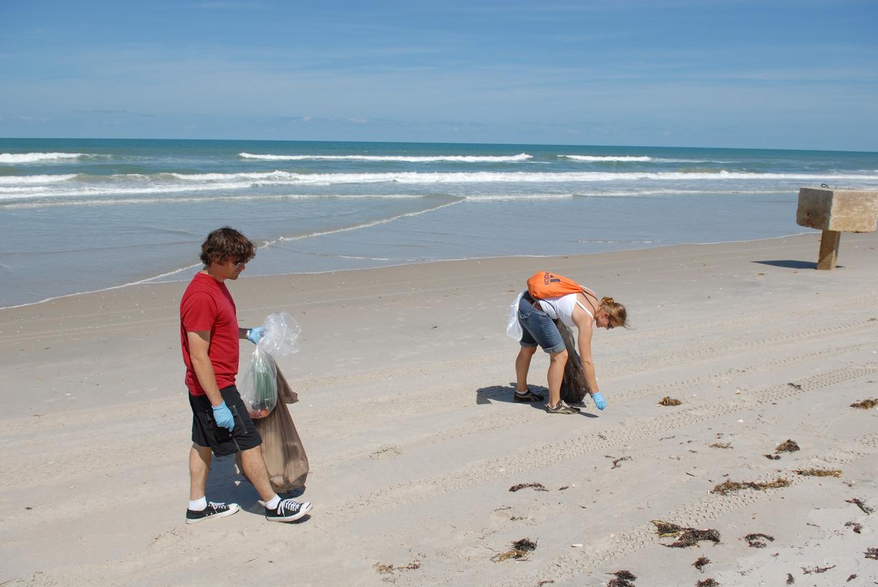 CAPE CANAVERAL, Fla. --   On a beach on NASA's Kennedy Space Center, more than 130 volunteers from the joint NASA’s Kennedy Space Center and U.S. Fish and Wildlife Service contract organizations give up their afternoon to gather all the “unnatural” items that had accumulated on 6.1 miles of central Florida east coast shoreline during the past 12 months. Part of the center's dedication to a clean environment,  volunteers gathered enough trash to fill approximately 450 garbage bags and enough recyclable plastic and glass to fill 150 bags.   Photo credit: NASA/Dimitri Gerondidakis