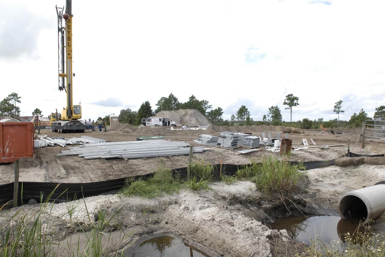 CAPE CANAVERAL, Fla. - The groundwork is being done in an area near S.R. 520 in Orange County, Florida, for a new Doppler weather radar tower. The new tower will replace one at nearby Patrick Air Force Base. The site will be used by NASA's Kennedy Space Center, the 45th Space Wing and their customers. The tower will be able to monitor weather conditions directly above the launch pads Kennedy. The weather radar is essential in issuing lightning and other severe weather warnings and vital in evaluating lightning launch commit criteria. The new radar, replacing what was installed 25 years ago, includes Doppler capability to detect winds and identify the type, size and number of precipitation particles. The site is ideally distant from the launch pads and has unobstructed views of Cape Canaveral Air Force Station and Kennedy. Photo credit: NASA/Kim Shiflett