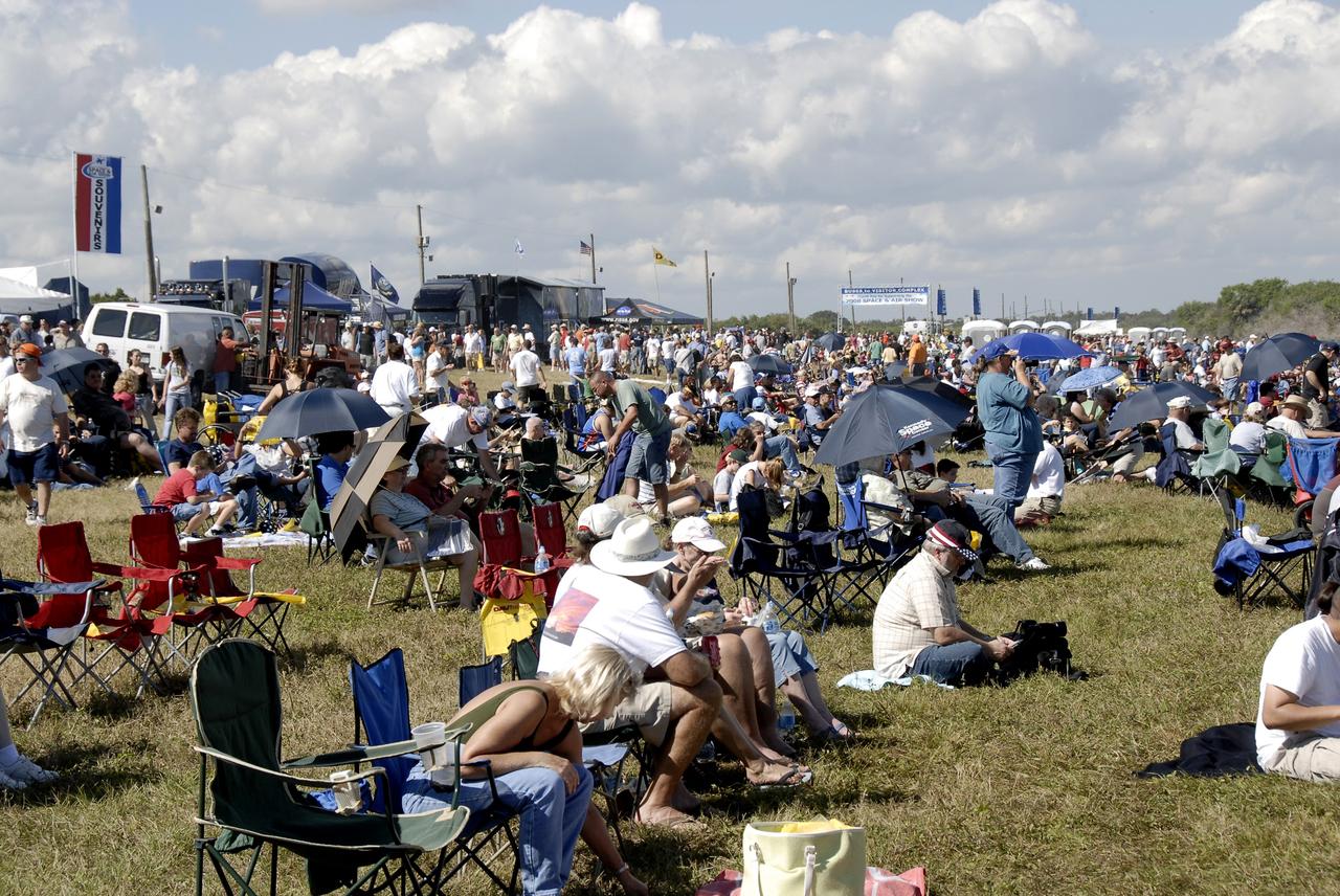 CAPE CANAVERAL, Fla. –  Crowds are gathered at NASA's Kennedy Space Center in Florida to watch the U.S. Navy's Blue Angels perform at the Kennedy Space Center Visitor Complex Space and Air Show Nov. 8-9. This year’s show brought together the best in military aircraft, such as the F/A-18 Super Hornet and F-16 Fighting Falcon, coupled with precision pilots and veteran astronauts to celebrate spaceflight and aviation. The event included a water rescue demonstration by the 920th Rescue Wing.  Photo credit: NASA/Kim Shiflett