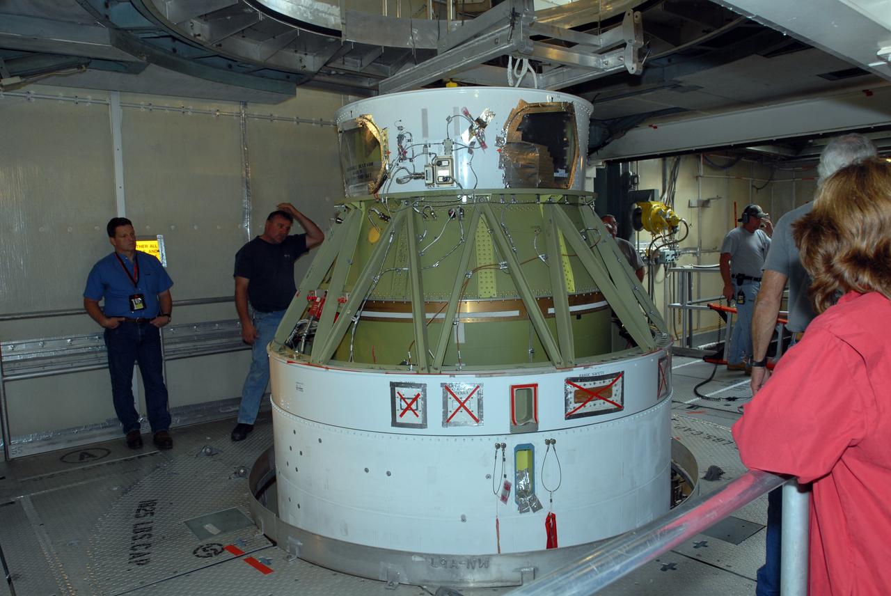 CAPE CANAVERAL, Fla. -- On Complex 17-B at Cape Canaveral Air Force Station in Florida, the second stage has been mated to the first stage of the Delta 2 rocket that will launch NASA's Kepler spacecraft. The Kepler mission is specifically designed to survey our region of the Milky Way galaxy to discover hundreds of Earth-size and smaller planets in or near the habitable zone and determine how many of the billions of stars in our galaxy have such planets. Results from this mission will allow us to place our solar system within the continuum of planetary systems in the Galaxy. NASA's planet-hunting Kepler mission is scheduled to launch no earlier than March 5, 2009. Photo credit: NASA/Jim Grossmann