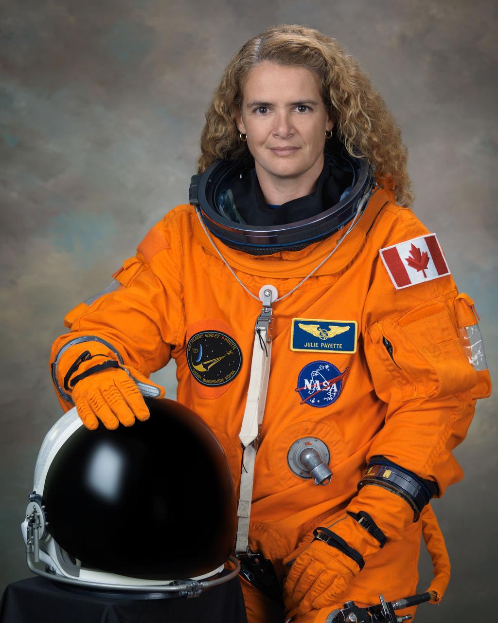 JOHNSON SPACE CENTER, Houston -- JSC2009-E-031388 (14 Nov. 2008) --- Canadian Space Agency astronaut Julie Payette, mission specialist