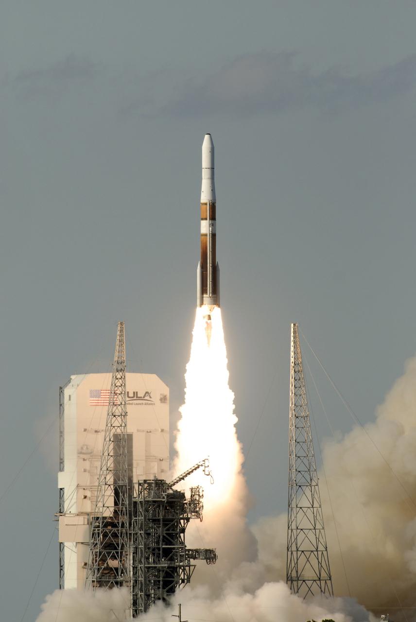 CAPE CANAVERAL, Fla. – With smoke and steam rolling across the launch pad, a Delta IV rocket races into the sky with the GOES-O satellite aboard.  Liftoff was at 6:51 p.m. EDT from Launch Complex 37 at Cape Canaveral Air Force Station in Florida. The first attempt to launch GOES-O, on June 26, was scrubbed due to thunderstorms in the vicinity of Cape Canaveral. The latest Geostationary Operational Environmental Satellite, GOES-O was developed by NASA for the National Oceanic and Atmospheric Administration, or NOAA. Each of the GOES satellites continuously provides observations of 60 percent of the Earth including the continental United States, providing weather monitoring and forecast operations as well as a continuous and reliable stream of environmental information and severe weather warnings. Once in orbit, GOES-O will be designated GOES-14, and NASA will provide on-orbit checkout and then transfer operational responsibility to NOAA.    Photo credit: NASA/Kim Shiflett
