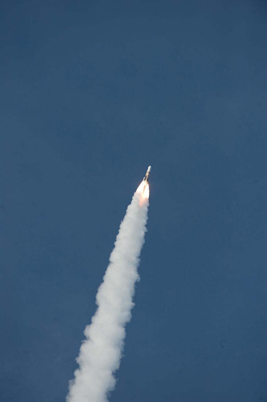 CAPE CANAVERAL, Fla. – A Delta IV rocket soars away from its launch pad with the GOES-O satellite aboard.  Liftoff was at 6:51 p.m. EDT from Launch Complex 37 at Cape Canaveral Air Force Station in Florida. The first attempt to launch GOES-O, on June 26, was scrubbed due to thunderstorms in the vicinity of Cape Canaveral. The latest Geostationary Operational Environmental Satellite, GOES-O was developed by NASA for the National Oceanic and Atmospheric Administration, or NOAA. Each of the GOES satellites continuously provides observations of 60 percent of the Earth including the continental United States, providing weather monitoring and forecast operations as well as a continuous and reliable stream of environmental information and severe weather warnings. Once in orbit, GOES-O will be designated GOES-14, and NASA will provide on-orbit checkout and then transfer operational responsibility to NOAA.    Photo credit: NASA/Tom Farrar