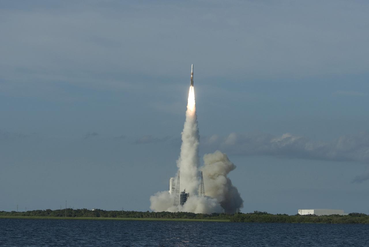 CAPE CANAVERAL, Fla. – Rising above the two lightning towers around the pad, a Delta IV rocket races into the sky with the GOES-O satellite aboard.  Liftoff was at 6:51 p.m. EDT from Launch Complex 37 at Cape Canaveral Air Force Station in Florida. The first attempt to launch GOES-O, on June 26, was scrubbed due to thunderstorms in the vicinity of Cape Canaveral. The latest Geostationary Operational Environmental Satellite, GOES-O was developed by NASA for the National Oceanic and Atmospheric Administration, or NOAA. Each of the GOES satellites continuously provides observations of 60 percent of the Earth including the continental United States, providing weather monitoring and forecast operations as well as a continuous and reliable stream of environmental information and severe weather warnings. Once in orbit, GOES-O will be designated GOES-14, and NASA will provide on-orbit checkout and then transfer operational responsibility to NOAA.    Photo credit: NASA/Tony Gray