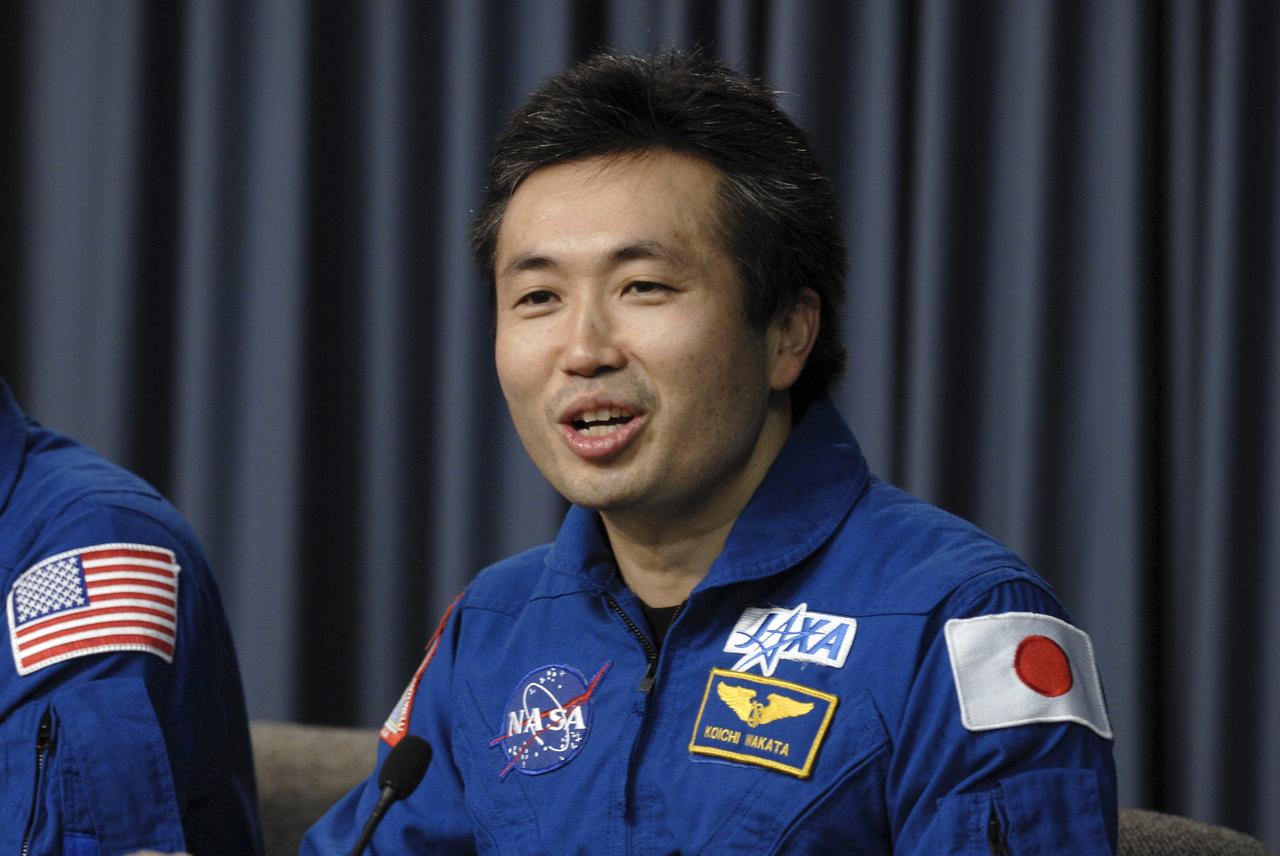CAPE CANAVERAL, Fla. – At NASA's Kennedy Space Center in Florida, Japan Aerospace Exploration Agency astronaut Koichi Wakata, responds to a question from the media at a news conference following the landing of space shuttle Endeavour.  Wakata  spent four months on the International Space Station and returned to Earth on Endeavour with the STS-127 crew.   The landing completed the 16-day, 6.5-million mile journey on the STS-127 mission. Endeavour delivered the Japanese Experiment Module's Exposed Facility and the Experiment Logistics Module-Exposed Section to the International Space Station. The mission was the 29th flight to the station, the 23rd flight of Endeavour and the 127th in the Space Shuttle Program, as well as the 71st landing at Kennedy.  Photo credit: NASA/Kim Shiflett