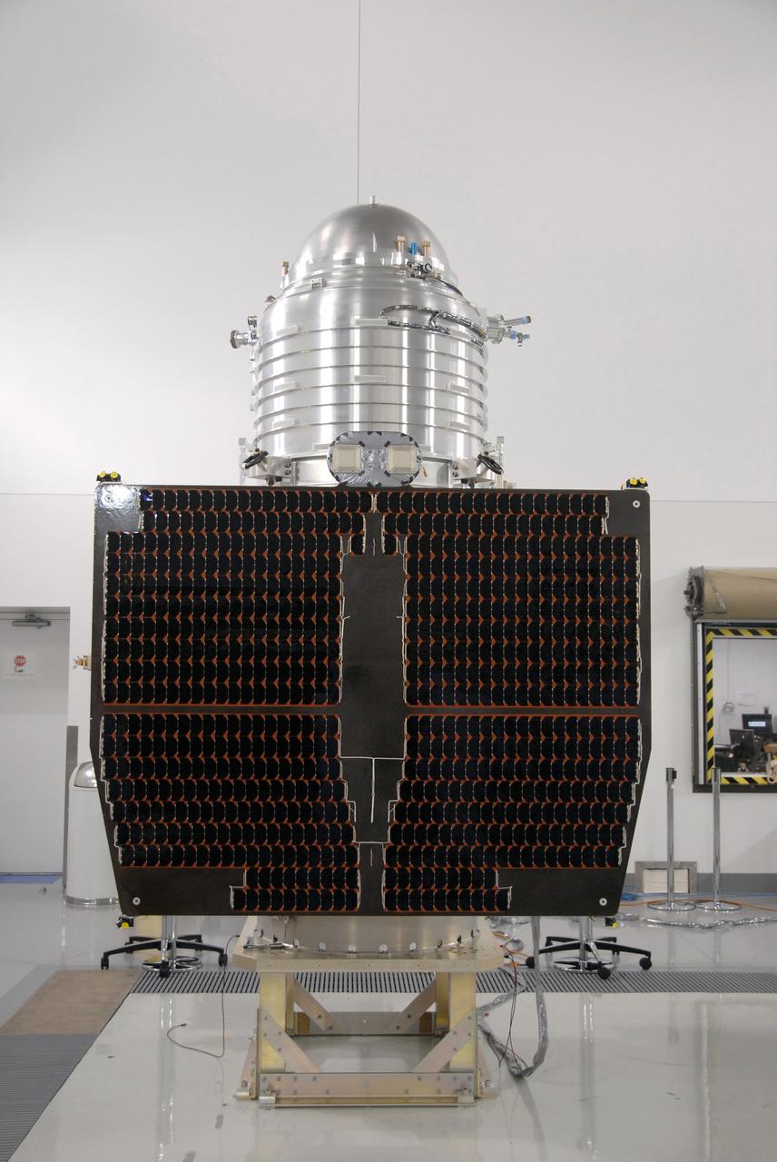 VANDENBERG AIR FORCE BASE, Calif. -- At the Astrotech processing facility on Vandenberg Air Force Base in California, NASA's Wide-field Infrared Survey Explorer, or WISE, is prepared for its move from the test stand for mating to its Payload Attach Fitting.    The satellite will survey the entire sky at infrared wavelengths, creating a cosmic clearinghouse of hundreds of millions of objects which will be catalogued and provide a vast storehouse of knowledge about the solar system, the Milky Way, and the universe. Launch is scheduled for Dec. 7.  Photo credit: NASA/Doug Kolkow