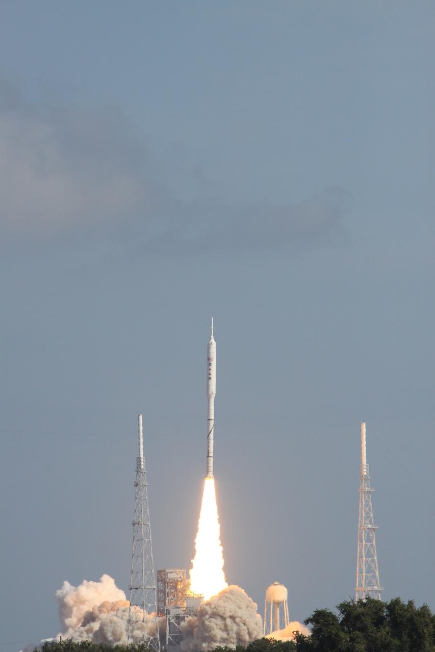 CAPE CANAVERAL, Fla. - With more than 23 times the power output of the Hoover Dam, the Constellation Program's Ares I-X test rocket zooms off Launch Complex 39B at NASA's Kennedy Space Center in Florida.  The rocket produces 2.96 million pounds of thrust at liftoff and reaches a speed of 100 mph in eight seconds.    Liftoff of the 6-minute flight test was at 11:30 a.m. EDT Oct. 28. This was the first launch from Kennedy's pads of a vehicle other than the space shuttle since the Apollo Program's Saturn rockets were retired.  The parts used to make the Ares I-X booster flew on 30 different shuttle missions ranging from STS-29 in 1989 to STS-106 in 2000. The data returned from more than 700 sensors throughout the rocket will be used to refine the design of future launch vehicles and bring NASA one step closer to reaching its exploration goals.  For information on the Ares I-X vehicle and flight test, visit http://www.nasa.gov/aresIX.  Photo credit: NASA/Jack Pfaller
