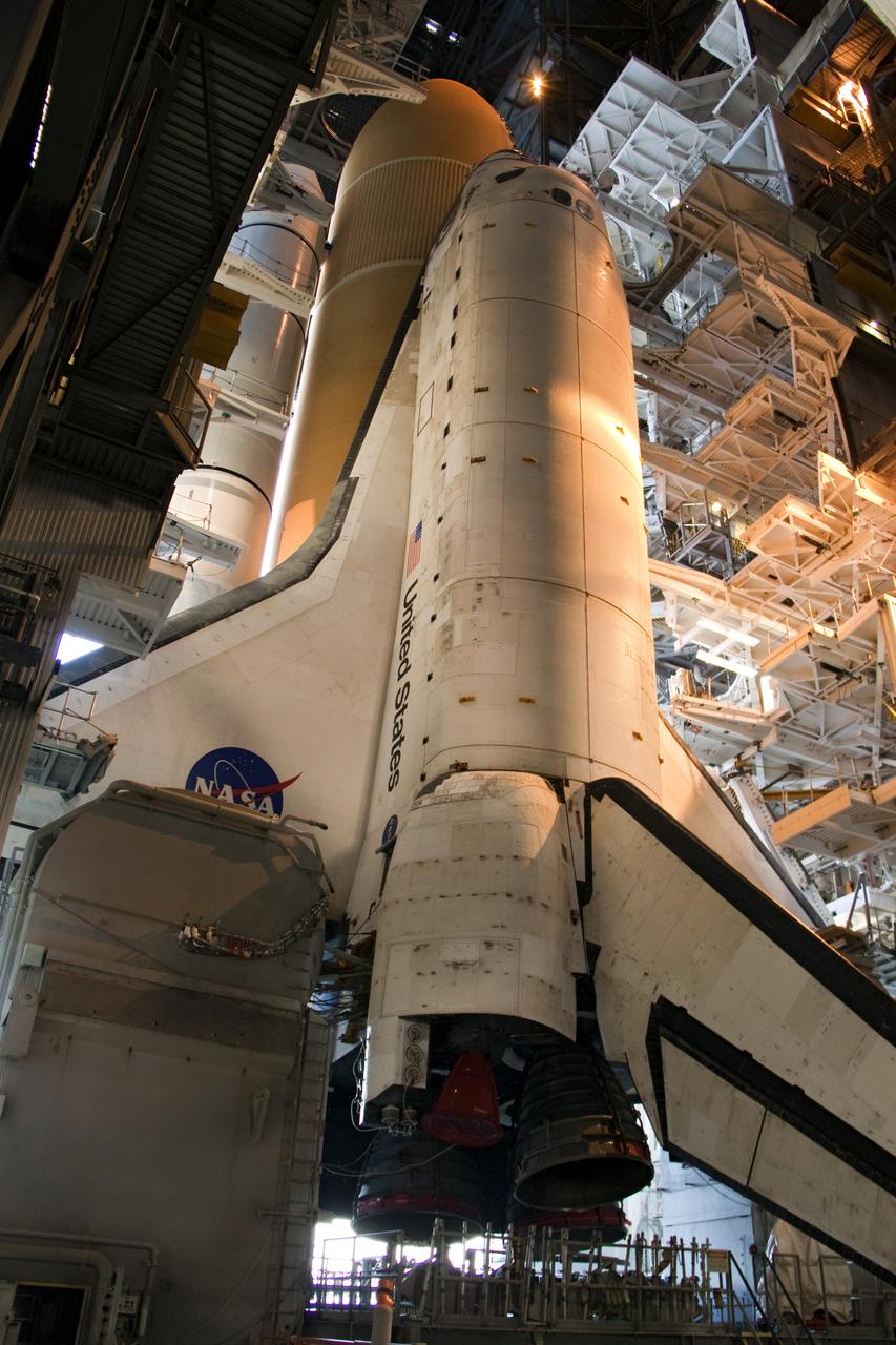 CAPE CANAVERAL, Fla. -- At NASA's Kennedy Space Center in Florida, space shuttle Discovery is prepared for its nighttime trek, known as "rollout," from the Vehicle Assembly Building to Launch Pad 39A. It will take the shuttle, attached to its external fuel tank, twin solid rocket boosters and mobile launcher platform, about six hours to complete the move atop a crawler-transporter. Rollout sets the stage for Discovery's STS-133 crew to practice countdown and launch procedures during the Terminal Countdown Demonstration Test in mid-October. Targeted to liftoff Nov. 1, Discovery will take the Permanent Multipurpose Module (PMM) packed with supplies and critical spare parts, as well as Robonaut 2 (R2) to the International Space Station. Photo credit: NASA/Mic Miracle