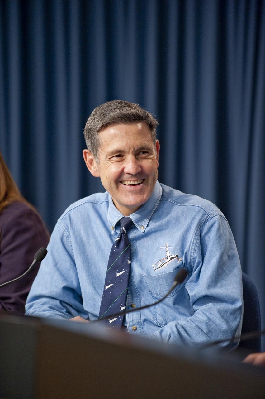 CAPE CANAVERAL, Fla. -- At NASA's Kennedy Space Center in Florida, Center Director Bob Cabana helps mark the 10-year milestone of human life, work and research aboard the International Space Station with a panel discussion that aired on NASA TV. Panelists not pictured are International Space Station and Spacecraft Processing Director Josie Burnett, International Space Station and Spacecraft Processing Deputy Director Bill Dowdell and Director of The Boeing Company's Program Management Development David Bethay.           Johnson Space Center in Houston, Marshall Space Flight Center in Huntsville, Ala., and NASA Headquarters in Washington also hosted panel discussions for the milestone celebration.