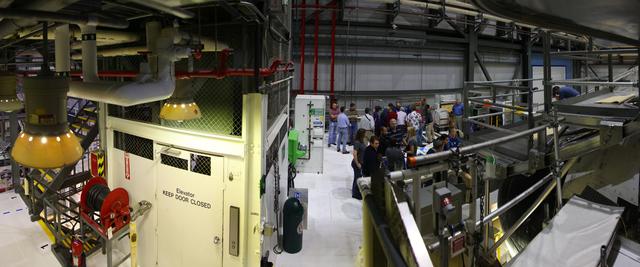 CAPE CANAVERAL, Fla. -- In the Orbiter Processing Facility-2 at NASA's Kennedy Space Center in Florida, STS-134 crew members check out the tools and equipment they'll be using in space. Space shuttle Endeavour's six astronauts are participating in the Crew Equipment Interface Test (CEIT), which gives them an opportunity for hands-on training and familiarization of the payload they'll be delivering to the International Space Station.    Endeavour is targeted to launch on the STS-134 mission Feb. 27, 2011. For more information, visit www.nasa.gov/mission_pages/shuttle/shuttlemissions/sts134/index.html. Photo credit: NASA/Frankie Martin