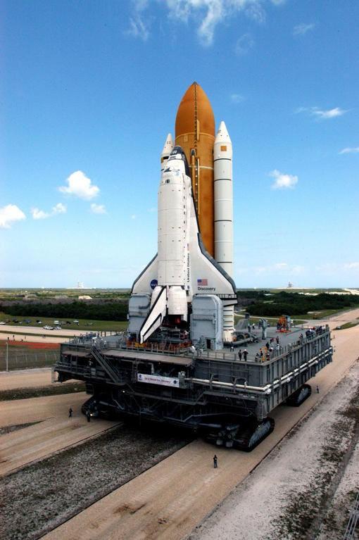 View of Space Shuttle and MLP on CT