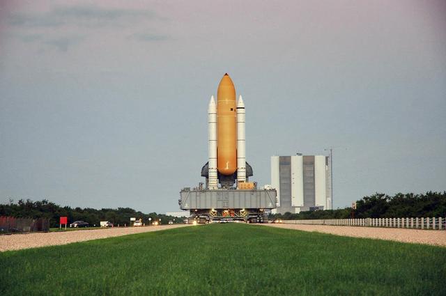 View of Space Shuttle and MLP on CT