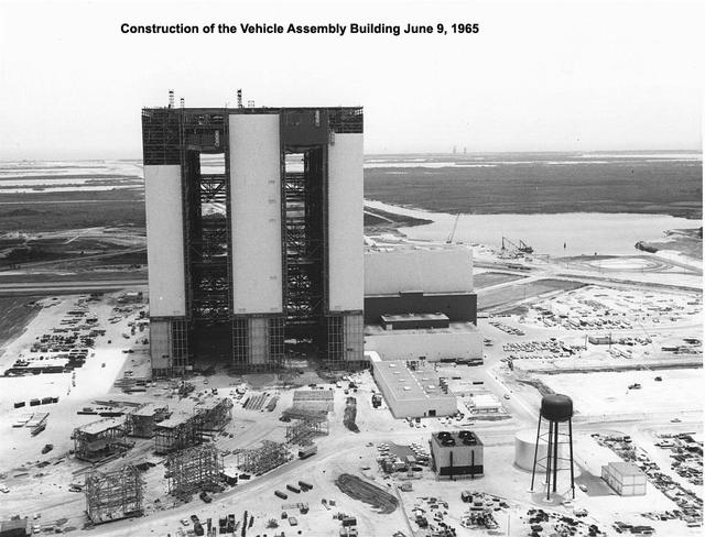 Aerial view of the Vehicle Assembly Building