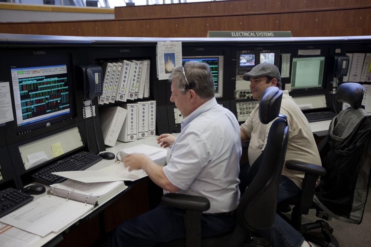 CAPE CANAVERAL, Fla. -- In Firing Room-4 in the Launch Control Center at NASA's Kennedy Space Center in Florida, launch controllers took their posts at about 2:30 p.m. EST for space shuttle Discovery's STS-133 mission to the International Space Station. The countdown clock began ticking backward from the T-43 hour mark at 3 p.m. Scheduled to lift off Feb. 24 at 4:50 p.m. EST, Discovery and its six-member crew will deliver the Permanent Multipurpose Module, packed with supplies and critical spare parts, as well as Robonaut 2, the dexterous humanoid astronaut helper, to the orbiting outpost. For more information on the STS-133 mission, visit www.nasa.gov/mission_pages/shuttle/shuttlemissions/sts133/. Photo credit: NASA/Frank Michaux