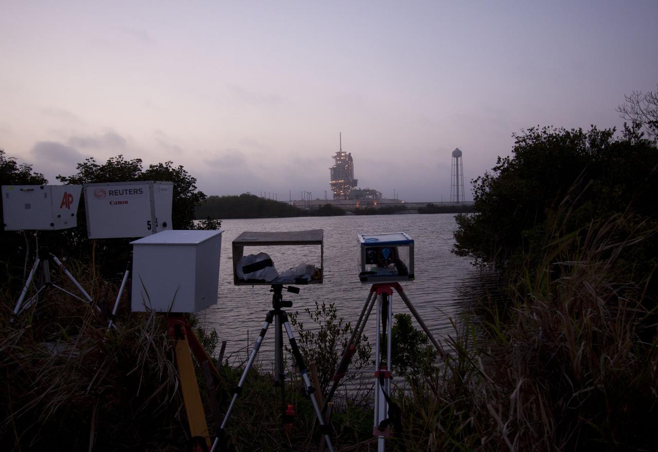 CAPE CANAVERAL, Fla. -- At NASA's Kennedy Space Center in Florida, the rotating service structure on Launch Pad 39A begins to move away from space shuttle Discovery. The structure provides weather protection and access to the shuttle while it awaits lift off on the pad. RSS "rollback," as it's called, began at 8:02 p.m. EST on Feb. 23 and wrapped up at 8:37 p.m. From here, cameras will catch the shuttle lift off amidst the space center's pristine wildlife refuge. Scheduled to lift off Feb. 24 at 4:50 p.m. EST, Discovery and its six-member crew will deliver the Permanent Multipurpose Module, packed with supplies and critical spare parts, as well as Robonaut 2, the dexterous humanoid astronaut helper, to the International Space Station. Discovery, which will fly its 39th mission, is scheduled to be retired following STS-133. This will be the 133rd Space Shuttle Program mission and the 35th shuttle voyage to the space station. For more information on the STS-133 mission, visit www.nasa.gov/mission_pages/shuttle/shuttlemissions/sts133/. Photo credit: NASA/Jack Pfaller