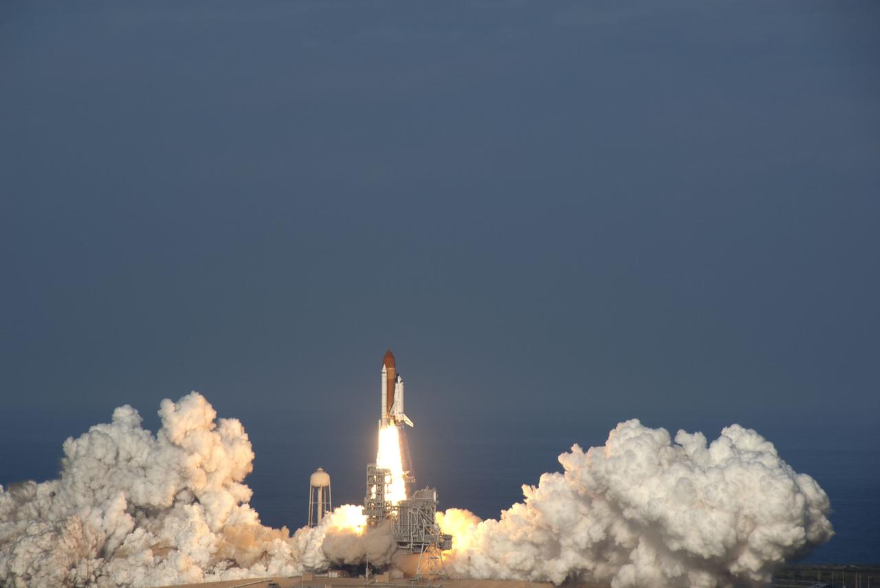 CAPE CANAVERAL, Fla. -- Rising on twin columns of fire and creating rolling clouds of smoke and steam, space shuttle Discovery lifts off Launch Pad 39A at NASA's Kennedy Space Center in Florida on a picturesque, warm, late February afternoon. Launch of the STS-133 mission was at 4:53 p.m. EST on Feb. 24. Discovery and its six-member crew are on a mission to deliver the Permanent Multipurpose Module, packed with supplies and critical spare parts, as well as Robonaut 2, the dexterous humanoid astronaut helper, to the International Space Station. Discovery is making its 39th mission and is scheduled to be retired following STS-133. This is the 133rd Space Shuttle Program mission and the 35th shuttle voyage to the space station. For more information on the STS-133 mission, visit www.nasa.gov/mission_pages/shuttle/shuttlemissions/sts133/. Photo credit: NASA/Todd S. Prough